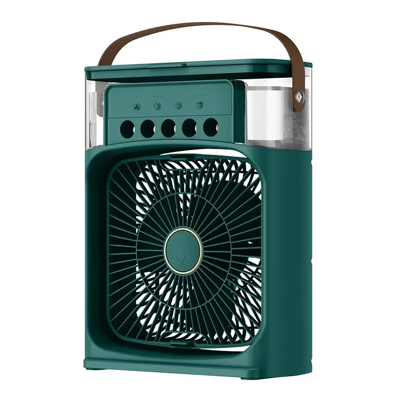 AéroZen - Ventilateur Portable 3 en 1 : Refroidisseur, Humidificateur & Lampe LED