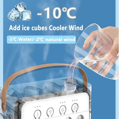 AéroZen - Ventilateur Portable 3 en 1 : Refroidisseur, Humidificateur & Lampe LED