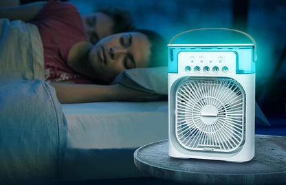 AéroZen - Ventilateur Portable 3 en 1 : Refroidisseur, Humidificateur & Lampe LED