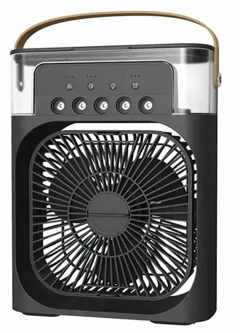 AéroZen - Ventilateur Portable 3 en 1 : Refroidisseur, Humidificateur & Lampe LED
