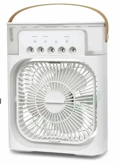 AéroZen - Ventilateur Portable 3 en 1 : Refroidisseur, Humidificateur & Lampe LED